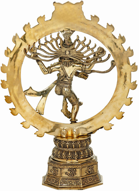 22" Lord Shiva as Nataraja - From South India In Brass | Handmade | Made In India