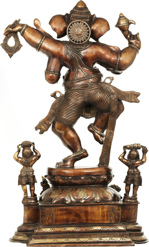 40" Ganesha, The Pot-bellied Deity That Dances In Brass | Handmade | Made In India