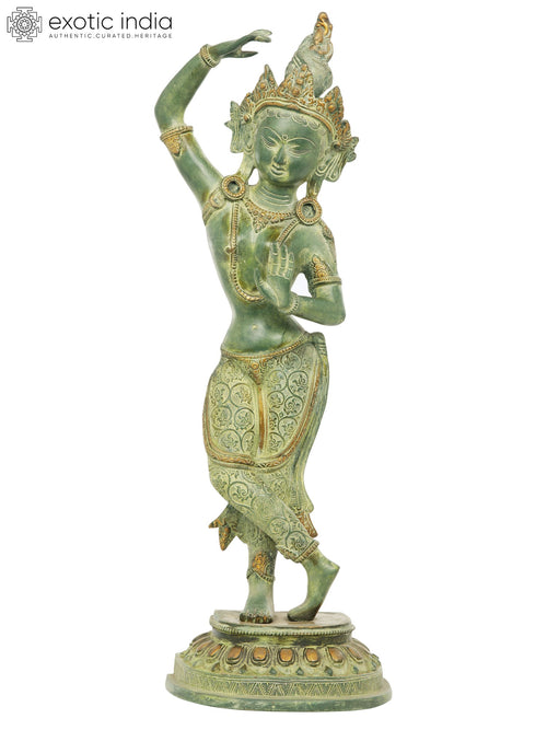 21" Tibetan Buddhist Maya Devi Brass Statue Handmade