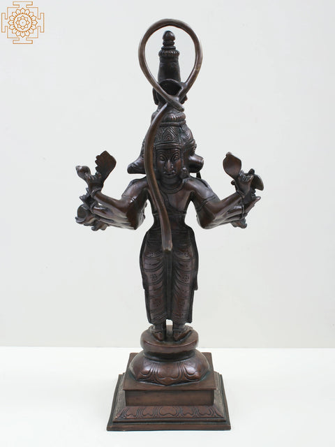 22" Brass Standing Panchamukhi Hanuman