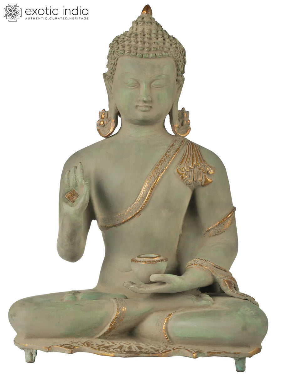 15" Lord Buddha Preaching Dharma Brass Statue Handmade