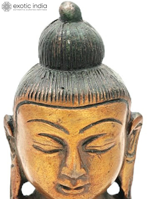 8" Buddhist Lord Buddha Statue in Dhyana Mudra (Meditation) | Handmade Brass Idol | Made in India