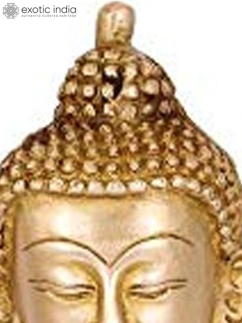 7" Tibetan Buddhist Deity Medicine Buddha with Inlay Work In Brass | Handmade | Made In India