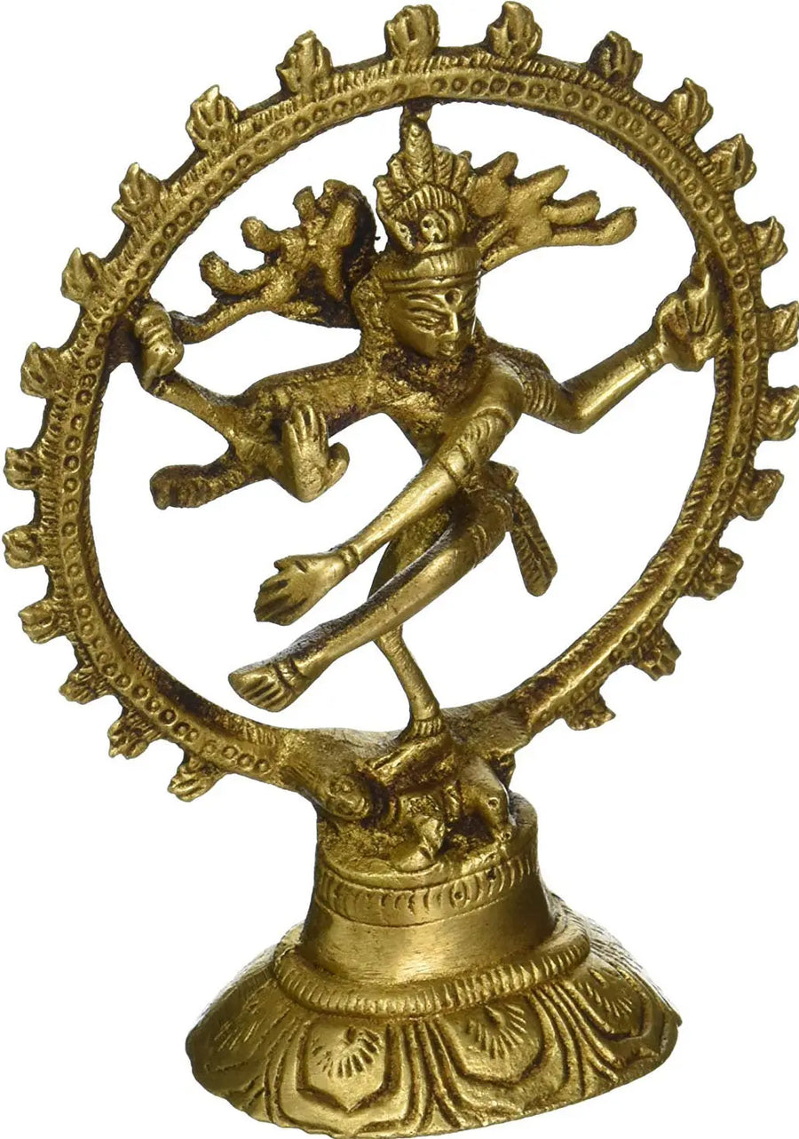 5" Lord Shiva Nataraja Brass Idol Handmade
