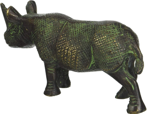 Brass Rhinosaur Statue | Home Decor Showpiece