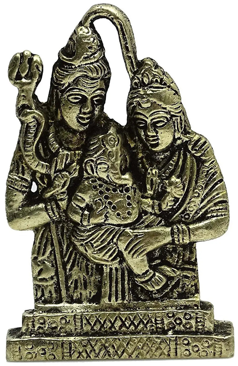 Small 2" Shiv Parivaar In Brass | Handmade | Made In India