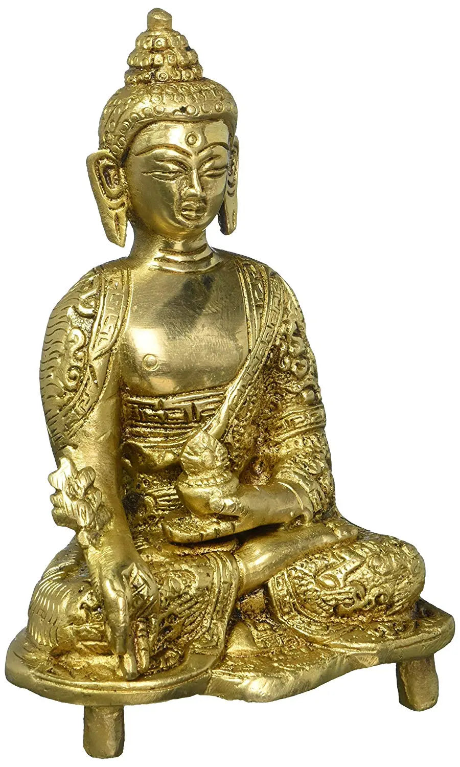5" Healing Buddha Statue (Medicine Buddha) In Brass | Handmade | Made In India