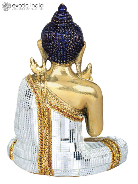 8" Lord Buddha Preaching His Dharma - Tibetan Buddhist In Brass | Handmade | Made In India