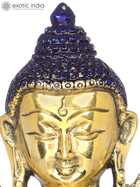 8" Lord Buddha Preaching His Dharma - Tibetan Buddhist In Brass | Handmade | Made In India