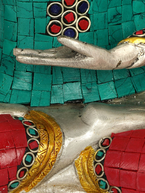 10" Lord Buddha in Bhumisparsha Mudra - Tibetan Buddhist In Brass | Handmade | Made In India