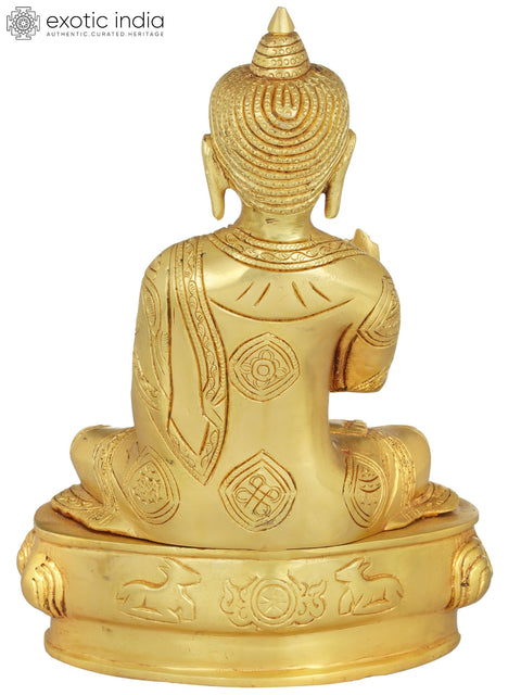 9" Blessing Buddha  - Tibetan Buddhist In Brass | Handmade | Made In India