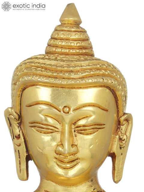9" Blessing Buddha  - Tibetan Buddhist In Brass | Handmade | Made In India