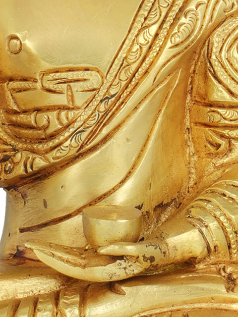 9" Blessing Buddha  - Tibetan Buddhist In Brass | Handmade | Made In India