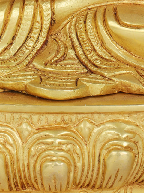 9" Blessing Buddha  - Tibetan Buddhist In Brass | Handmade | Made In India