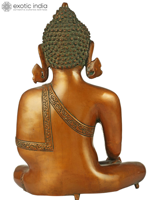 13" Supreme Enlightenment Tibetan Buddhist Brass Sculpture | Handmade Buddha Idol