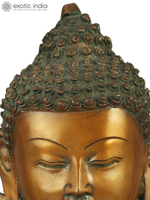 13" Supreme Enlightenment Tibetan Buddhist Brass Sculpture | Handmade Buddha Idol