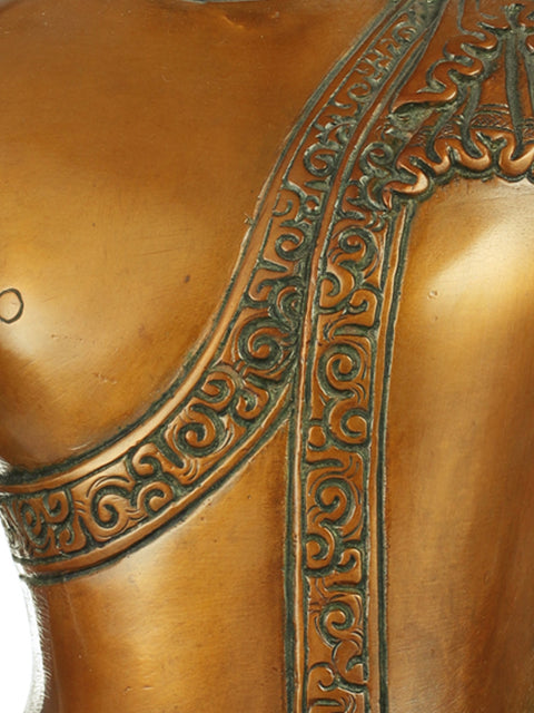 13" Supreme Enlightenment Tibetan Buddhist Brass Sculpture | Handmade Buddha Idol