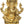 13" Chaturbhuja Ganesha Wearing a Carved Dhoti In Brass | Handmade | Made In India