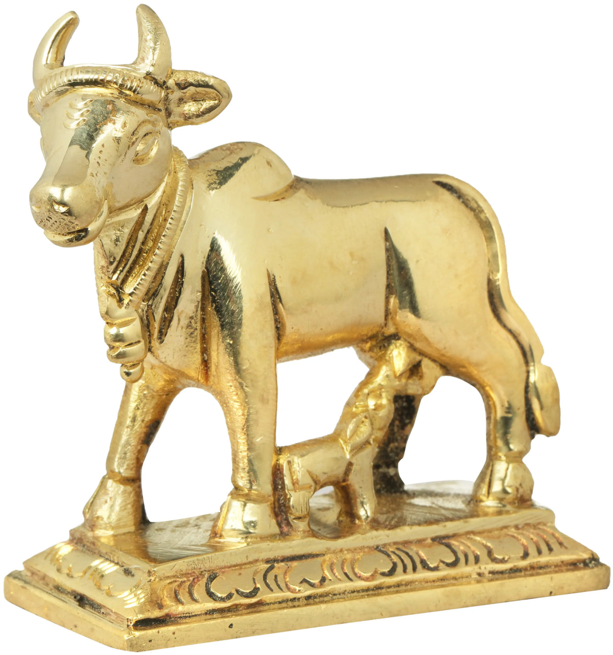 2" Cow and Calf (Small Statue) In Brass | Handmade | Made In India