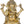 15" Abhaya Granting Ganesha Seated On a Base Decorated With His Figures In Brass | Handmade | Made In India