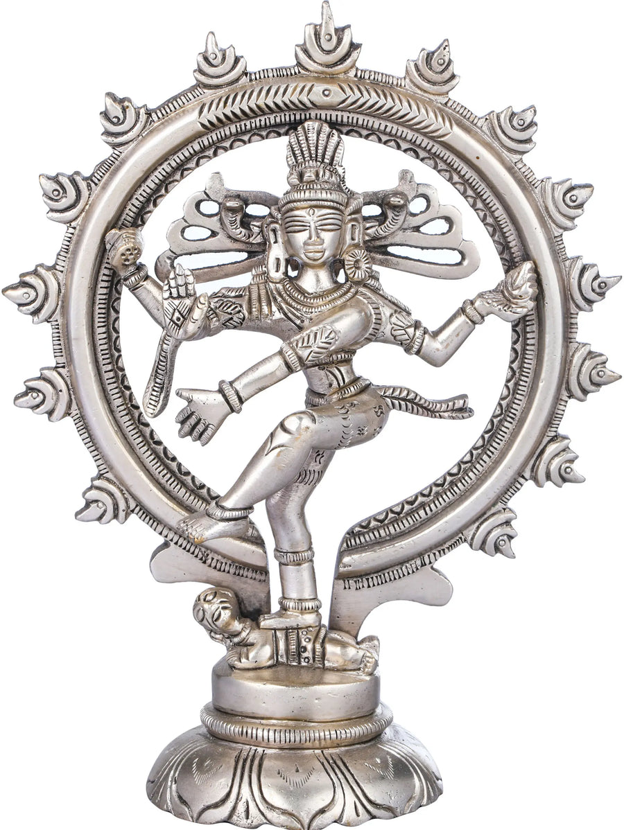 6" Nataraja Handmade Brass Statue for Home Pooja