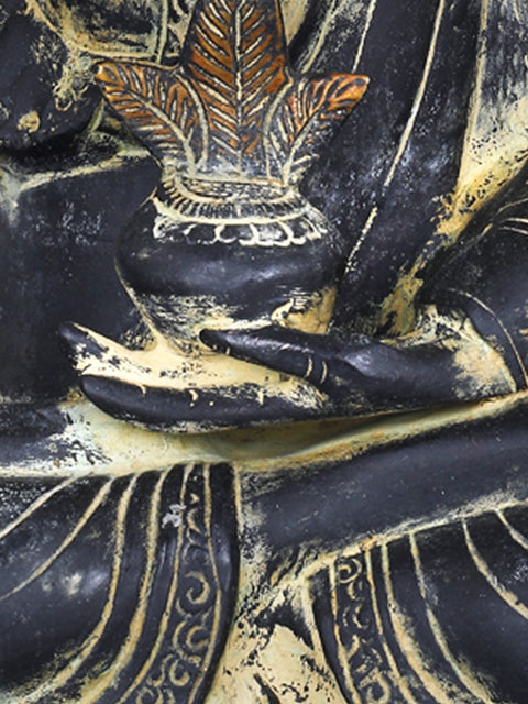13" The Indomitable Bhaishajyaguru in Brass | Handmade Medicine Buddha Idol