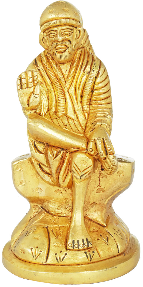 3" Shirdi Sai Baba Brass Statue Handmade