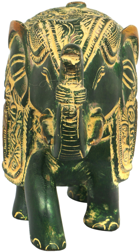 Fully Carved Elephant with Upraised Trunk (for Vastu)