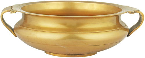 Brass Urli Bowl with Handles for Home Decor