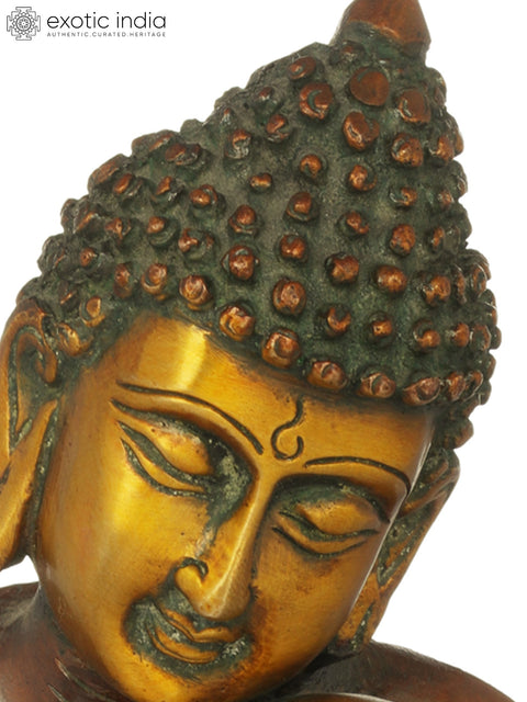 8" Tibetan Buddhist Deity Thinking Buddha In Brass | Handmade | Made In India