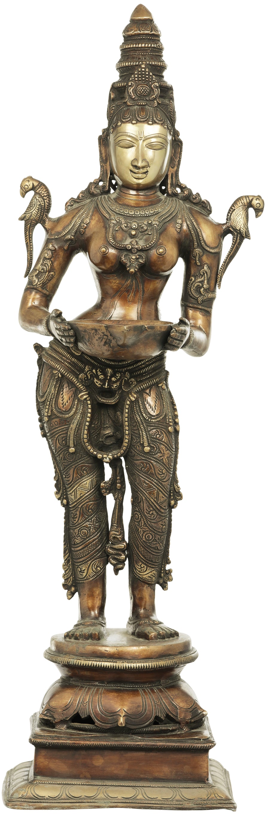 31" Handmade Deepalakshmi Brass Statue for Pooja