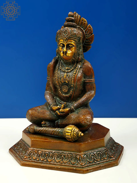 Lord Hanuman Idol in Dhyana Mudra | Handmade Brass Statue | Made in India