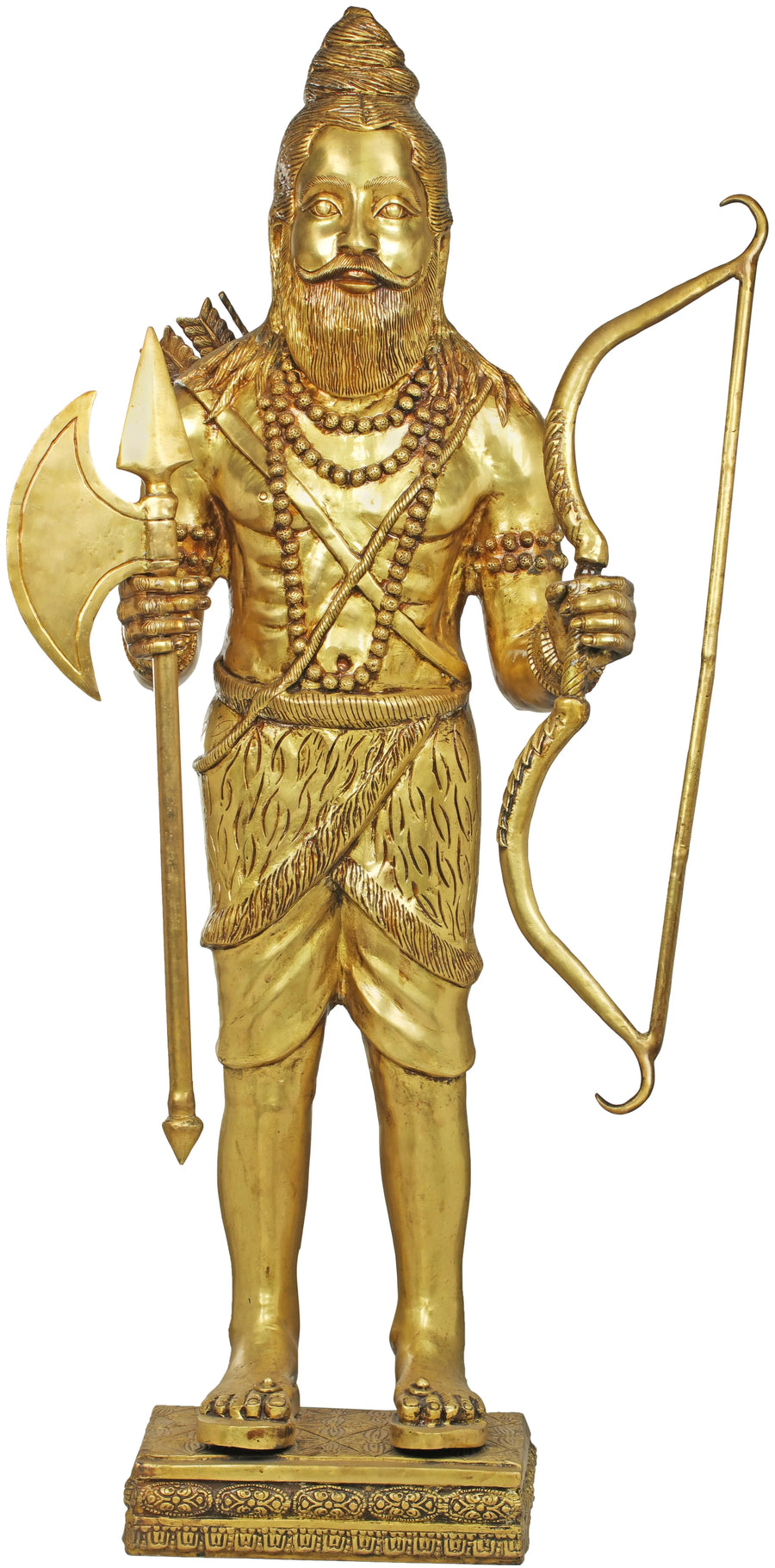 48" Parashurama Sixth Avatar of Vishnu Handmade Brass Statue