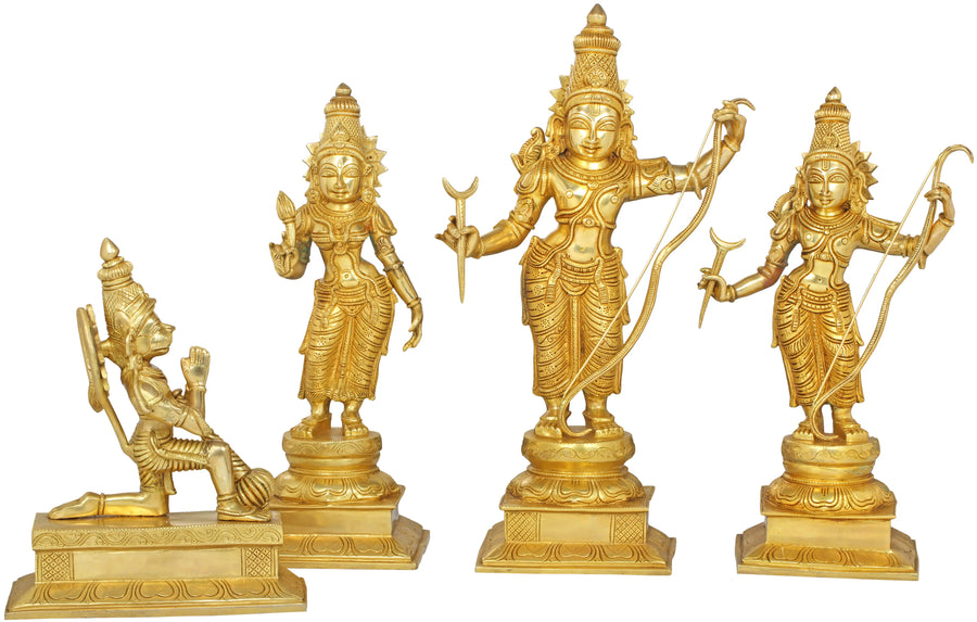23" Rama Durbar Brass Statue Handmade