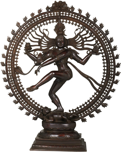 36" Nataraja Dancing Brass Idol Handmade Home Decor