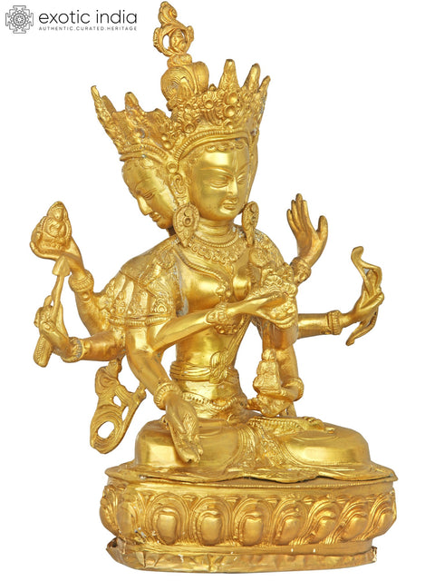 13" Ushnishvijaya – The Mother of All Buddhas | Handmade Brass Sculpture