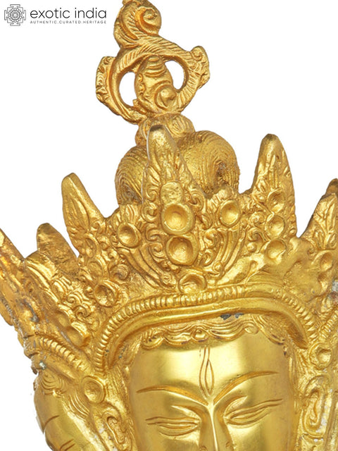 13" Ushnishvijaya – The Mother of All Buddhas | Handmade Brass Sculpture