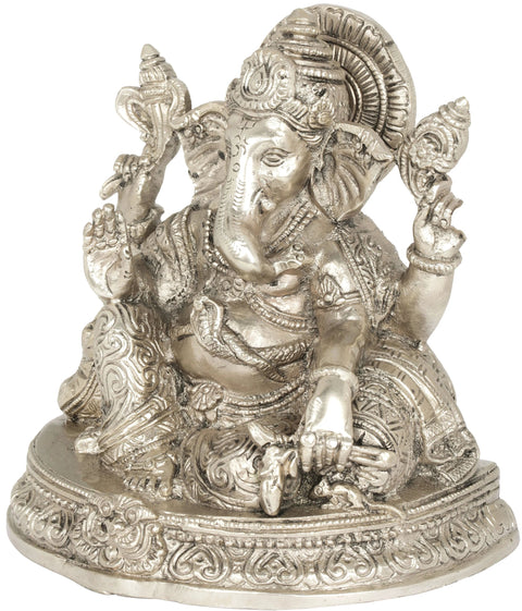 6" Bhagawan Ganesha In Brass | Handmade | Made In India