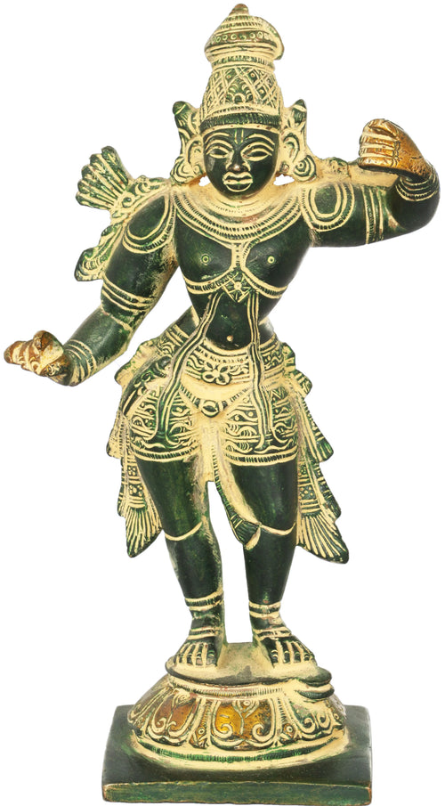 6" Bhagavan Rama Handmade Brass Statue for Home Pooja