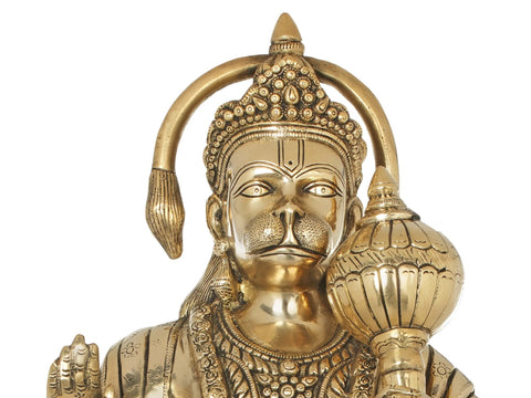 26" Glorious Hanuman Brass Sculpture | The Jewel of the Ramayana | Handcrafted