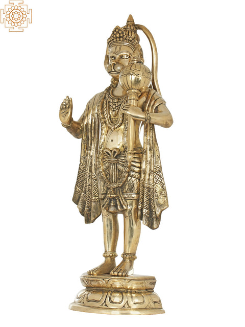 26" Glorious Hanuman Brass Sculpture | The Jewel of the Ramayana | Handcrafted