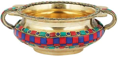 Inlaid Urli With Handles