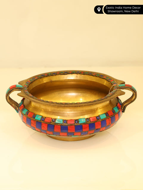 Inlaid Urli With Handles