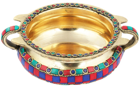 Inlaid Urli With Handles