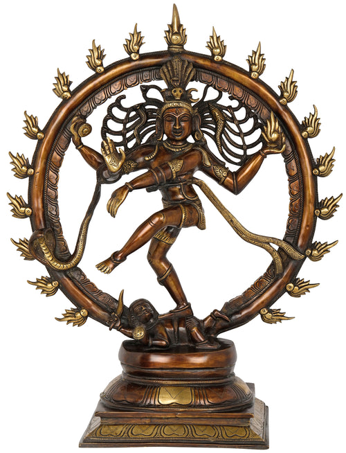 23" Nataraja Handmade Brass Statue for Pooja and Home Decor