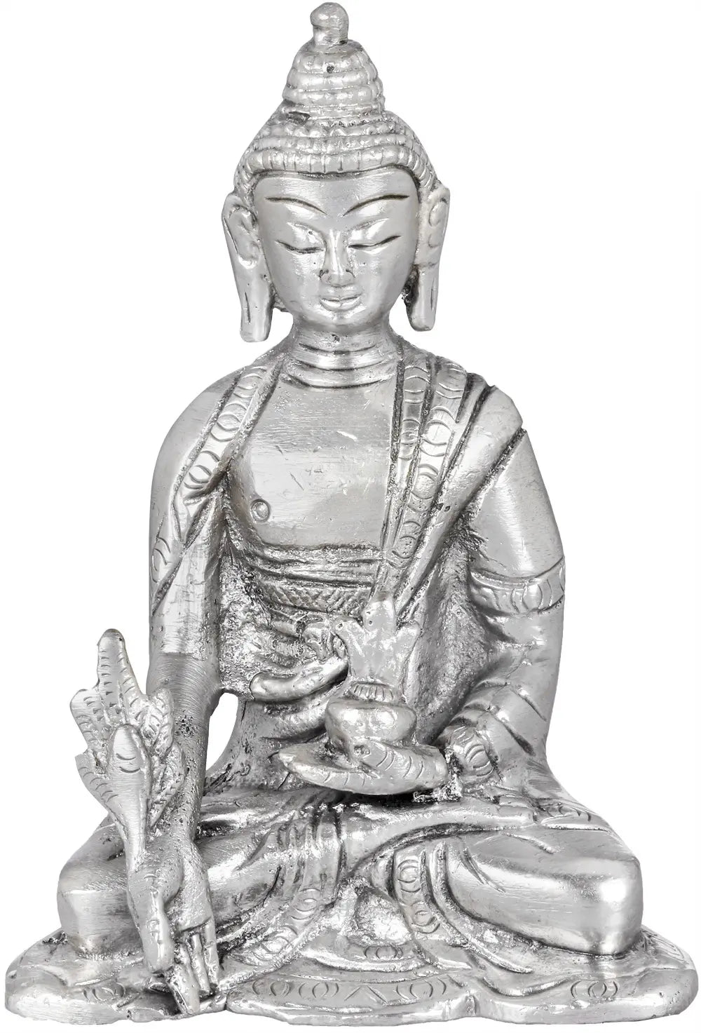 4" Small Medicine Buddha (Tibetan Buddhist Deity) In Brass | Handmade | Made In India