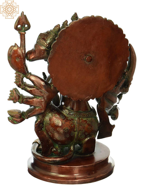 11" Panchmukhi Lord Hanuman (Five Heads) | Brass | Handmade | Made In India