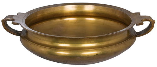 Large Ritual Brass Urli Bowl for Pooja