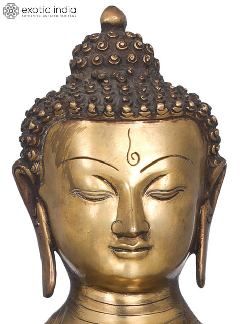 15" The Medicine Buddha (Tibetan Buddhist Deity) In Brass | Handmade | Made In India