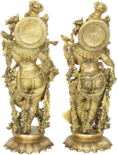 25" Radha Krishna In Brass | Handmade | Made In India